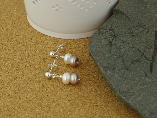 Classic Vintage Earrings - Cultured Pearl & Sterling Silver Earrings from Jewellery by Linda