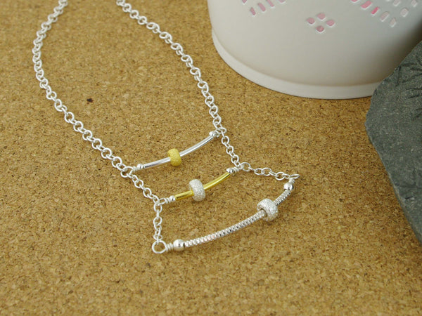 Fidget Necklace - Sterling Silver - Unique Ladder Design