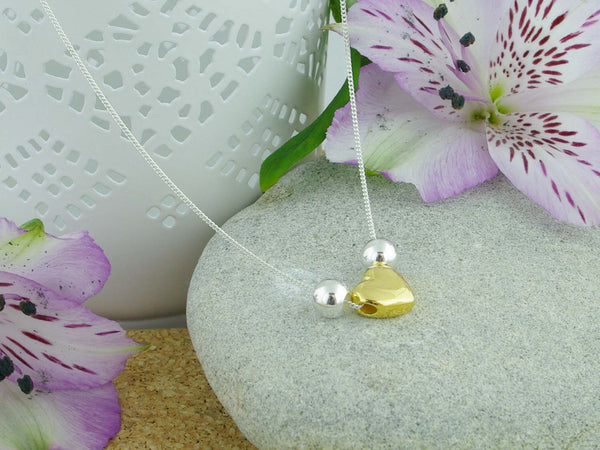 Heart of Gold Sterling Silver Necklace from Jewellery by Linda