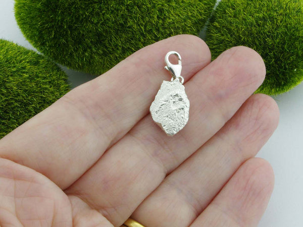 Yellow Sapphire Solid Sterling Silver Precious Pebble Charm reverse