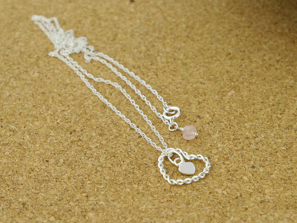 Heart within Heart Silver Necklace