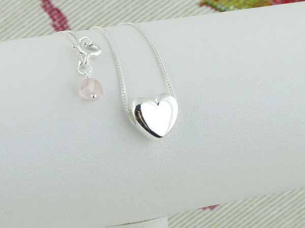 Jewellery by Linda Smooth Heart Sterling Silver Necklace