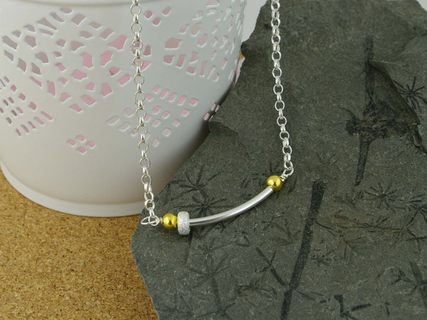 Fidget Necklace - Sterling Silver - Stardust Bead