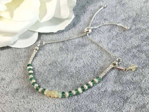 Emerald and Opal Slider Bracelet Jewellery by Linda