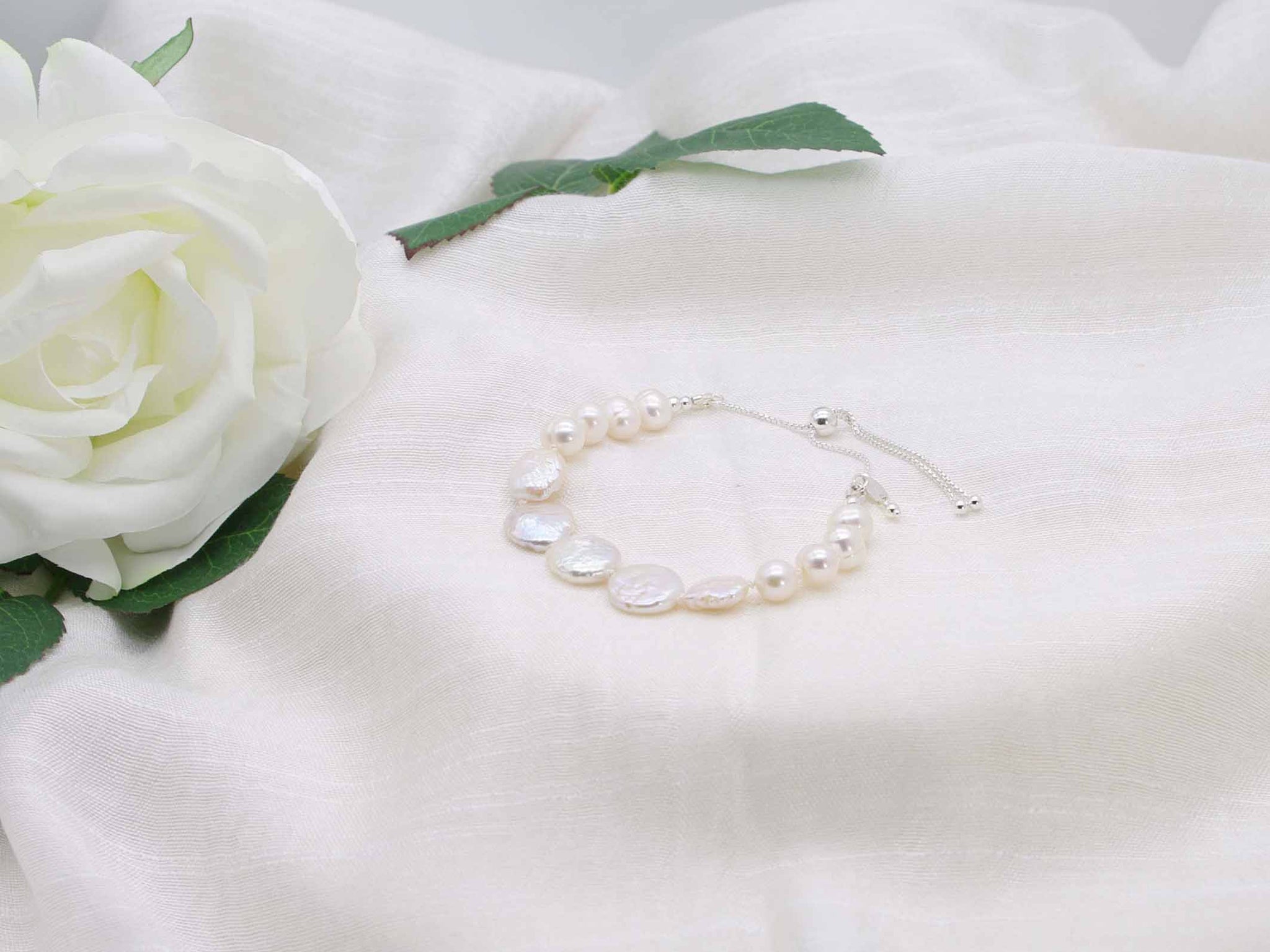 Coin Couture Pearl Adjustable Bracelet from Jewellery by Linda