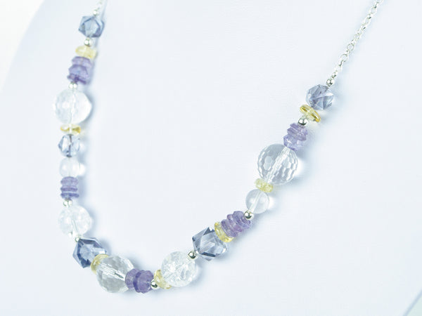 Blue Heaven necklace - quartz, citrine & sterling silver