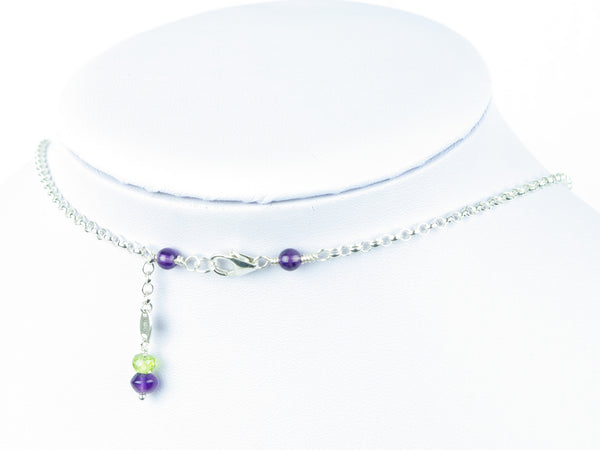 Purple Reigns necklace - Amethyst, Sapphire, Peridot and Sterling Silver