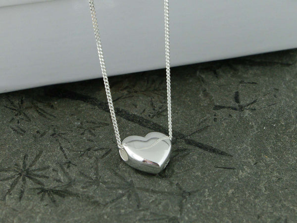 Smooth Heart Sterling Silver Jewellery by Linda Necklace